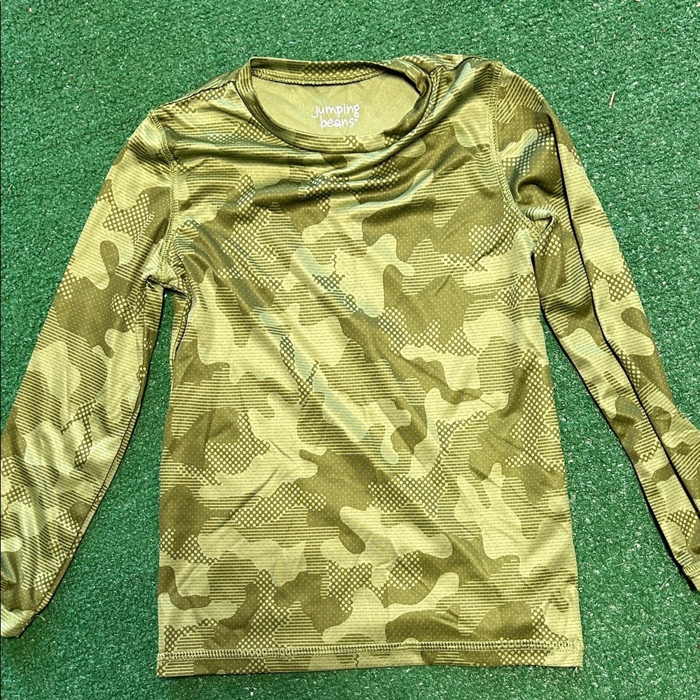 Jumping Beans Kids Camo Long Sleeve Tee - Olive Green